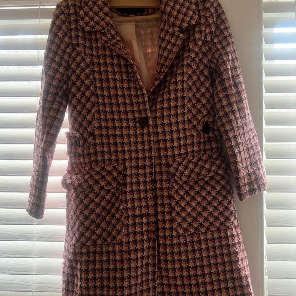 Moda International Pink and Black Trench Coat